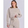 imageANRABESS Womens Two Piece Outfits Long Sleeve Crop Sweatshirt and Jogger Pants Lounge Sweatsuit Sets Tracksuit with PocketsLight Khaki