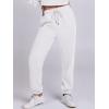 imageANRABESS Womens Two Piece Outfits Long Sleeve Crop Sweatshirt and Jogger Pants Lounge Sweatsuit Sets Tracksuit with PocketsWhite