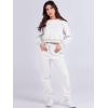 imageANRABESS Womens Two Piece Outfits Long Sleeve Crop Sweatshirt and Jogger Pants Lounge Sweatsuit Sets Tracksuit with PocketsWhite