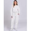 imageANRABESS Womens Two Piece Outfits Long Sleeve Crop Sweatshirt and Jogger Pants Lounge Sweatsuit Sets Tracksuit with PocketsWhite