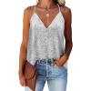 imageANRABESS Women Sequin Tank Tops Sparkle Glitter Shirts Summer Sleeveless V Neck Shimmer Sexy Party Cami Going Out OutfitsSilver