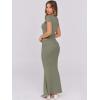 imageANRABESS Skirt Sets for Women 2 Piece Outfits 2025 Summer Crop Top Fold Over Maxi Skirt Set Going Out Dress Casual TrendyArmy Green