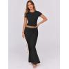 imageANRABESS Skirt Sets for Women 2 Piece Outfits 2025 Summer Crop Top Fold Over Maxi Skirt Set Going Out Dress Casual TrendyBlack