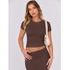 imageANRABESS Skirt Sets for Women 2 Piece Outfits 2025 Summer Crop Top Fold Over Maxi Skirt Set Going Out Dress Casual TrendyBrown