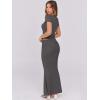 imageANRABESS Skirt Sets for Women 2 Piece Outfits 2025 Summer Crop Top Fold Over Maxi Skirt Set Going Out Dress Casual TrendyDeep Grey