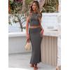 imageANRABESS Skirt Sets for Women 2 Piece Outfits 2025 Summer Crop Top Fold Over Maxi Skirt Set Going Out Dress Casual TrendyDeep Grey