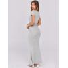 imageANRABESS Skirt Sets for Women 2 Piece Outfits 2025 Summer Crop Top Fold Over Maxi Skirt Set Going Out Dress Casual TrendyGrey