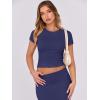 imageANRABESS Skirt Sets for Women 2 Piece Outfits 2025 Summer Crop Top Fold Over Maxi Skirt Set Going Out Dress Casual TrendyNavy Blue