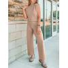 imageANRABESS Women 2 Piece Outfits Mock Neck Sweater Vests Wide Leg Pants Lounge Matching Set Summer Vacation Travel ClothingLight Camel
