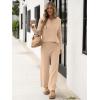 imageANRABESS Women 2 Piece Outfits Oversized Loose Waffle Knit Sweater Set 2025 Fall Trendy Matching Lounge Sets Cozy ClothesApricot