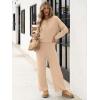 imageANRABESS Women 2 Piece Outfits Oversized Loose Waffle Knit Sweater Set 2025 Fall Trendy Matching Lounge Sets Cozy ClothesApricot