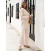 imageANRABESS Women 2 Piece Outfits Oversized Loose Waffle Knit Sweater Set 2025 Fall Trendy Matching Lounge Sets Cozy ClothesBeige