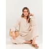 imageANRABESS Women 2 Piece Outfits Oversized Loose Waffle Knit Sweater Set 2025 Fall Trendy Matching Lounge Sets Cozy ClothesBeige