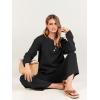 imageANRABESS Women 2 Piece Outfits Oversized Loose Waffle Knit Sweater Set 2025 Fall Trendy Matching Lounge Sets Cozy ClothesBlack