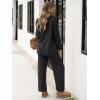 imageANRABESS Women 2 Piece Outfits Oversized Loose Waffle Knit Sweater Set 2025 Fall Trendy Matching Lounge Sets Cozy ClothesBlack