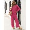 imageANRABESS Women 2 Piece Outfits Oversized Loose Waffle Knit Sweater Set 2025 Fall Trendy Matching Lounge Sets Cozy ClothesCherry