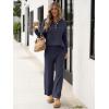 imageANRABESS Women 2 Piece Outfits Oversized Loose Waffle Knit Sweater Set 2025 Fall Trendy Matching Lounge Sets Cozy ClothesDeep Blue