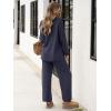 imageANRABESS Women 2 Piece Outfits Oversized Loose Waffle Knit Sweater Set 2025 Fall Trendy Matching Lounge Sets Cozy ClothesDeep Blue