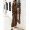 imageANRABESS Women 2 Piece Outfits Oversized Loose Waffle Knit Sweater Set 2025 Fall Trendy Matching Lounge Sets Cozy ClothesDeep Brown