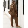 imageANRABESS Women 2 Piece Outfits Oversized Loose Waffle Knit Sweater Set 2025 Fall Trendy Matching Lounge Sets Cozy ClothesDeep Brown