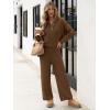 imageANRABESS Women 2 Piece Outfits Oversized Loose Waffle Knit Sweater Set 2025 Fall Trendy Matching Lounge Sets Cozy ClothesDeep Brown