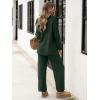 imageANRABESS Women 2 Piece Outfits Oversized Loose Waffle Knit Sweater Set 2025 Fall Trendy Matching Lounge Sets Cozy ClothesDeep Green