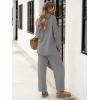imageANRABESS Women 2 Piece Outfits Oversized Loose Waffle Knit Sweater Set 2025 Fall Trendy Matching Lounge Sets Cozy ClothesGray