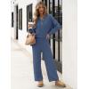 imageANRABESS Women 2 Piece Outfits Oversized Loose Waffle Knit Sweater Set 2025 Fall Trendy Matching Lounge Sets Cozy ClothesIndigo