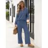 imageANRABESS Women 2 Piece Outfits Oversized Loose Waffle Knit Sweater Set 2025 Fall Trendy Matching Lounge Sets Cozy ClothesIndigo