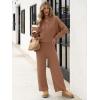 imageANRABESS Women 2 Piece Outfits Oversized Loose Waffle Knit Sweater Set 2025 Fall Trendy Matching Lounge Sets Cozy ClothesLight Brown