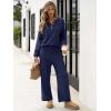 imageANRABESS Women 2 Piece Outfits Oversized Loose Waffle Knit Sweater Set 2025 Fall Trendy Matching Lounge Sets Cozy ClothesNavy Blue