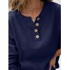 imageANRABESS Women 2 Piece Outfits Oversized Loose Waffle Knit Sweater Set 2025 Fall Trendy Matching Lounge Sets Cozy ClothesNavy Blue