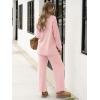 imageANRABESS Women 2 Piece Outfits Oversized Loose Waffle Knit Sweater Set 2025 Fall Trendy Matching Lounge Sets Cozy ClothesPink