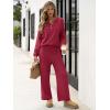 imageANRABESS Women 2 Piece Outfits Oversized Loose Waffle Knit Sweater Set 2025 Fall Trendy Matching Lounge Sets Cozy ClothesRed
