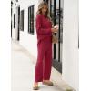 imageANRABESS Women 2 Piece Outfits Oversized Loose Waffle Knit Sweater Set 2025 Fall Trendy Matching Lounge Sets Cozy ClothesRed