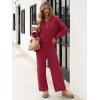 imageANRABESS Women 2 Piece Outfits Oversized Loose Waffle Knit Sweater Set 2025 Fall Trendy Matching Lounge Sets Cozy ClothesRed