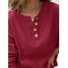imageANRABESS Women 2 Piece Outfits Oversized Loose Waffle Knit Sweater Set 2025 Fall Trendy Matching Lounge Sets Cozy ClothesRed