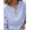 imageANRABESS Women 2 Piece Outfits Oversized Loose Waffle Knit Sweater Set 2025 Fall Trendy Matching Lounge Sets Cozy ClothesSky Blue