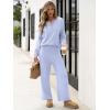 imageANRABESS Women 2 Piece Outfits Oversized Loose Waffle Knit Sweater Set 2025 Fall Trendy Matching Lounge Sets Cozy ClothesSky Blue