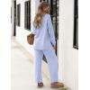 imageANRABESS Women 2 Piece Outfits Oversized Loose Waffle Knit Sweater Set 2025 Fall Trendy Matching Lounge Sets Cozy ClothesSky Blue