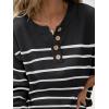 imageANRABESS Women 2 Piece Outfits Oversized Loose Waffle Knit Sweater Set 2025 Fall Trendy Matching Lounge Sets Cozy ClothesStripes Black