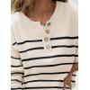 imageANRABESS Women 2 Piece Outfits Oversized Loose Waffle Knit Sweater Set 2025 Fall Trendy Matching Lounge Sets Cozy ClothesStripes Khaki