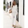 imageANRABESS Women 2 Piece Outfits Oversized Loose Waffle Knit Sweater Set 2025 Fall Trendy Matching Lounge Sets Cozy ClothesWhite