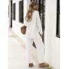 imageANRABESS Women 2 Piece Outfits Oversized Loose Waffle Knit Sweater Set 2025 Fall Trendy Matching Lounge Sets Cozy ClothesWhite