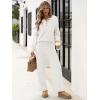 imageANRABESS Women 2 Piece Outfits Oversized Loose Waffle Knit Sweater Set 2025 Fall Trendy Matching Lounge Sets Cozy ClothesWhite