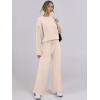 imageANRABESS Women 2 Piece Outfits Sweater Sets Cable Knit Long Sleeve Pullover and Wide Leg Pants Tracksuit Lounge Matching SetApricot