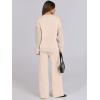 imageANRABESS Women 2 Piece Outfits Sweater Sets Cable Knit Long Sleeve Pullover and Wide Leg Pants Tracksuit Lounge Matching SetApricot