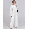 imageANRABESS Women 2 Piece Outfits Sweater Sets Cable Knit Long Sleeve Pullover and Wide Leg Pants Tracksuit Lounge Matching SetCream White