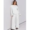 imageANRABESS Women 2 Piece Outfits Sweater Sets Cable Knit Long Sleeve Pullover and Wide Leg Pants Tracksuit Lounge Matching SetCream White