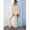 imageANRABESS Women 2 Piece Sweatsuits Lounge Set Oversized Fleece Crewneck Sweatshirts Flare Pants 2025 Fall Outfits ClothesBeige